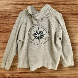 Vineyard Crew Boston Massachusetts Lovers Hoodie Size L Sweatshirt Oversized